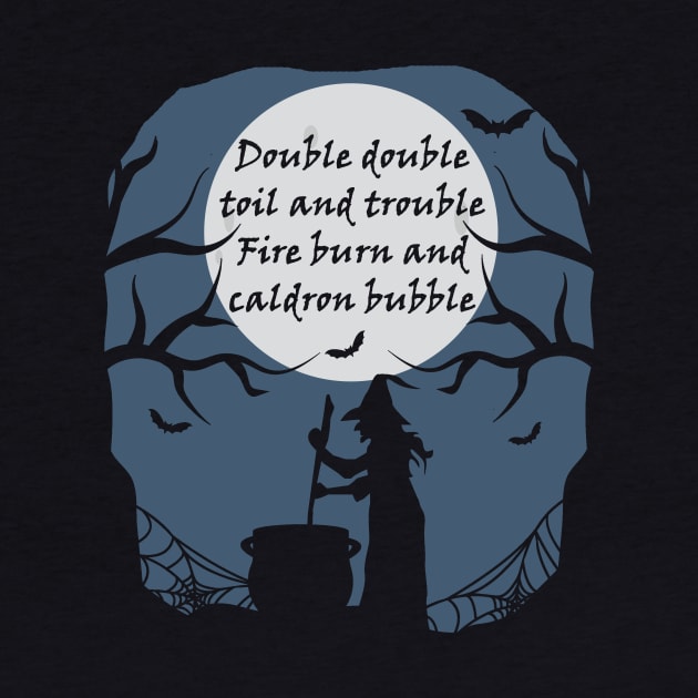 Witch Cauldron with Shakespeare Macbeth Lyric by Halloween Merch